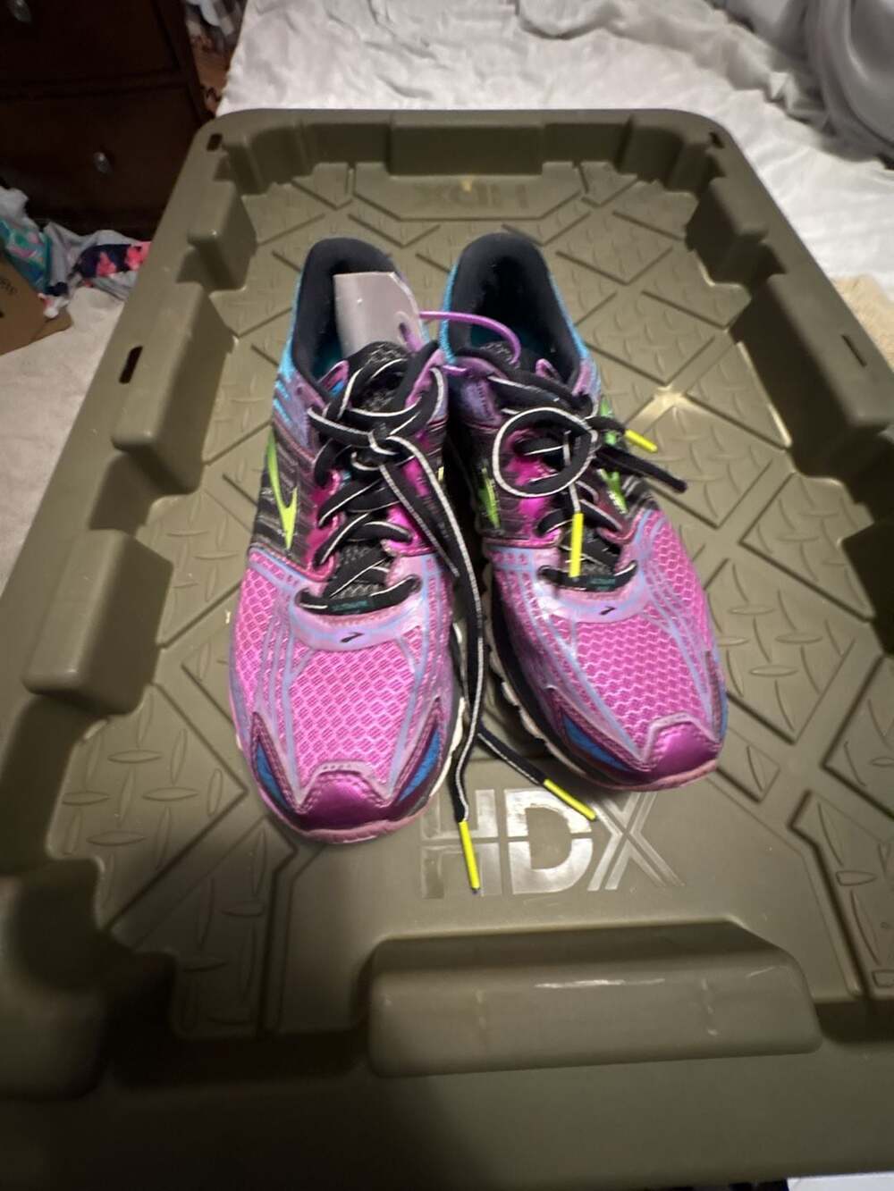 ASICS Gel-Kayano 19 Size 8 Pink Blue Black Running Shoes